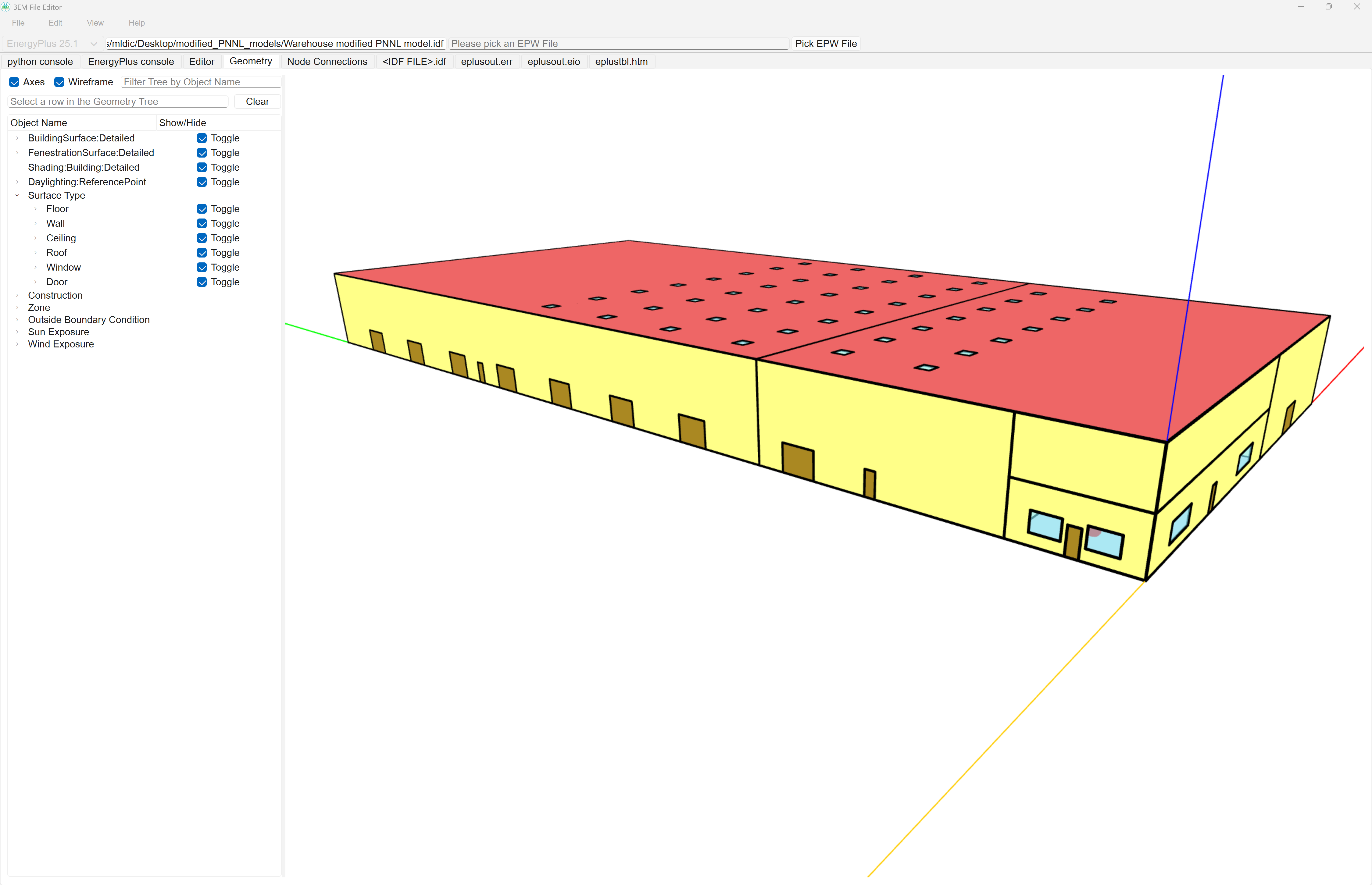 Modified PNNL Commercial Warehouse (non-refrigerated)